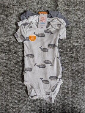NWT Set of 3 Carters Just One You Bodysuits (6 M)